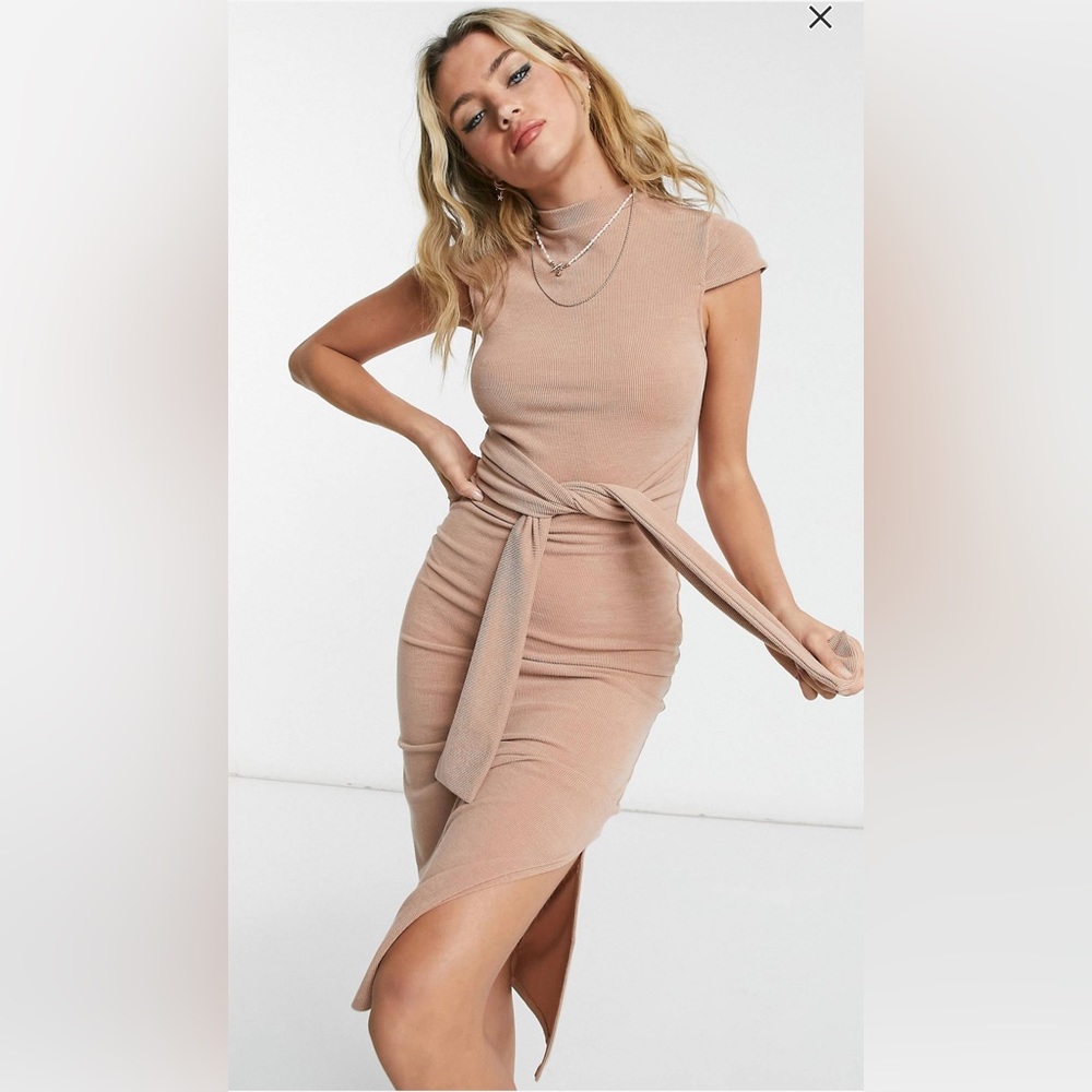 ASOS Mock Turtleneck Tie Dress